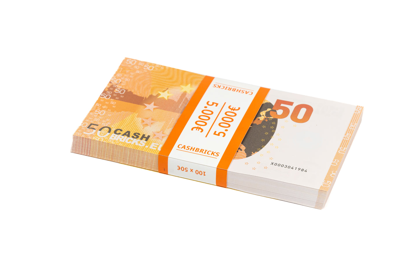 Cashbricks® Spielgeld Euro Bündel - €50 Scheine