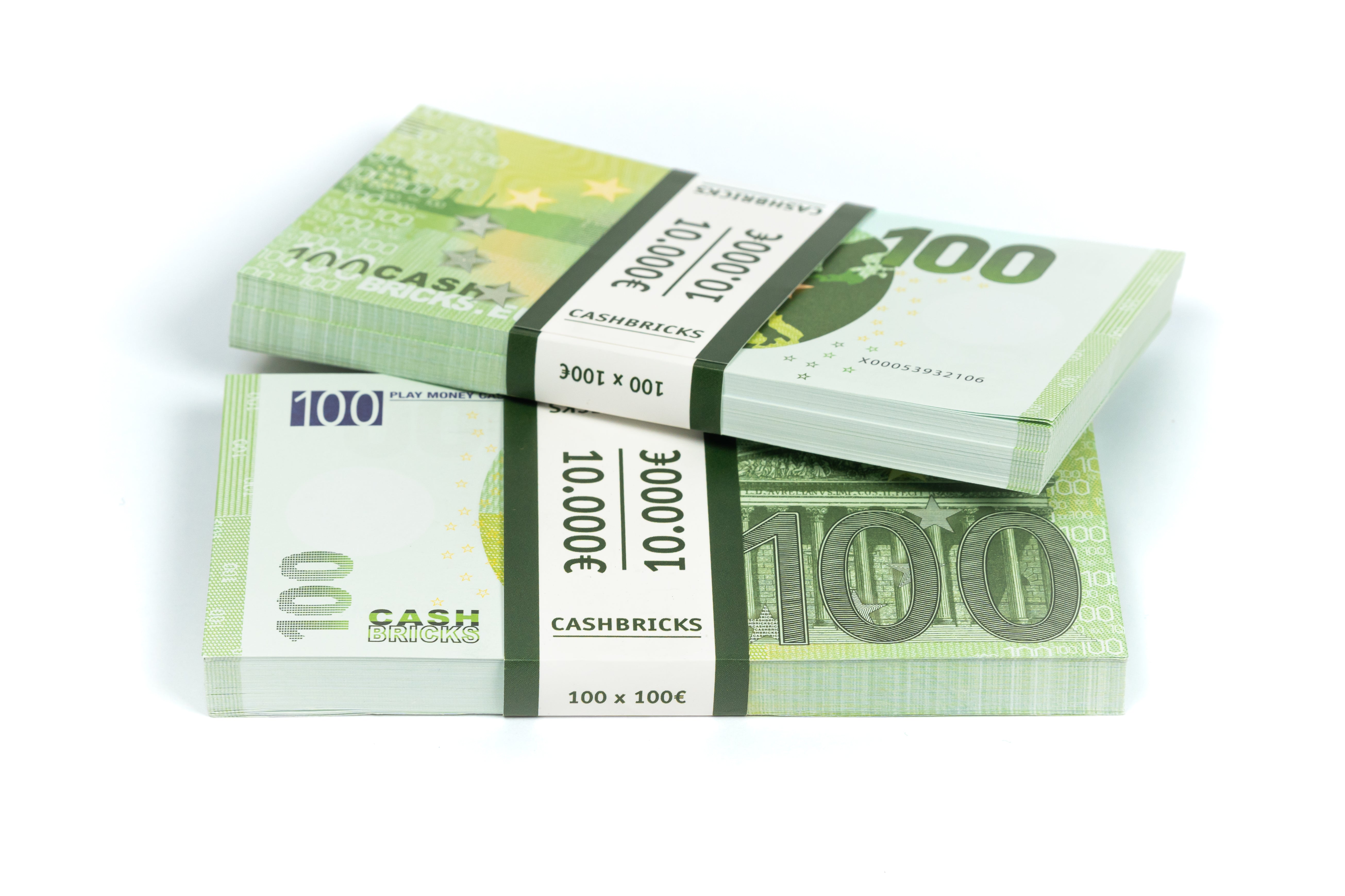 Cashbricks® Banconote finte, 100 x 100 euro, in formato ridotto