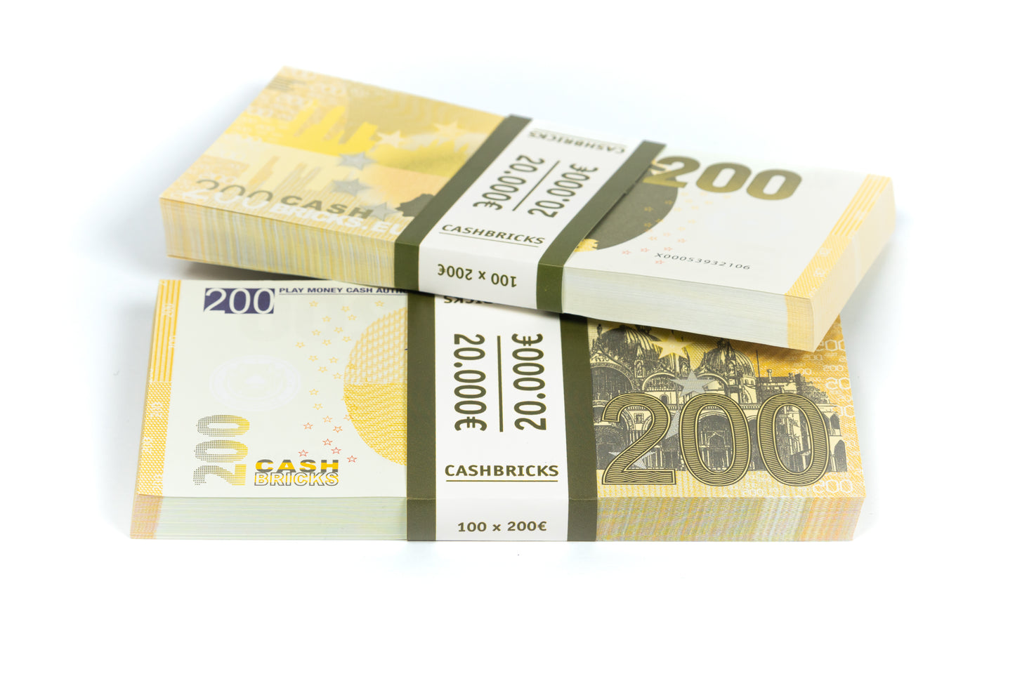 Cashbricks® Spielgeld Euro Bündel - €200 Scheine
