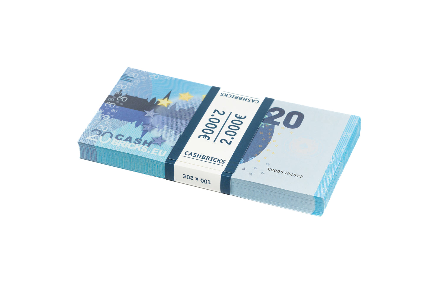 Cashbricks® Spielgeld Euro Bündel - €20 Scheine