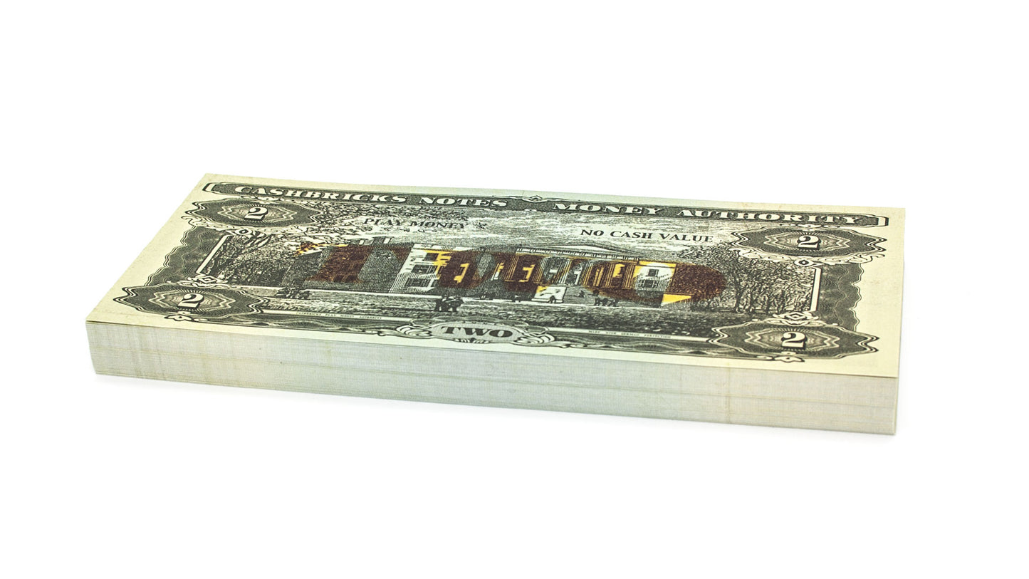 Cashbricks® Spielgeld $2 Dollar Scheine