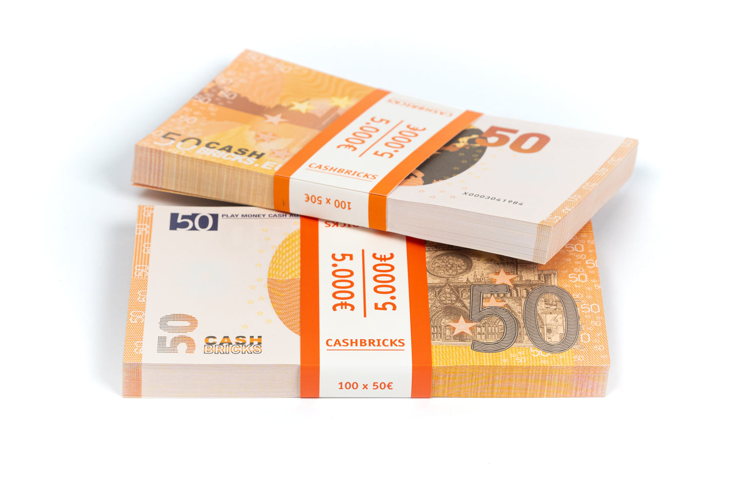 Cashbricks® Spielgeld Euro Bündel - €50 Scheine