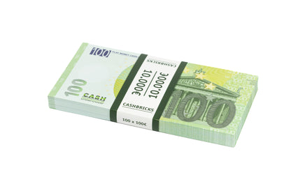 Cashbricks® Spielgeld Euro Bündel - €100 Scheine