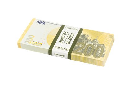Cashbricks® Spielgeld Euro Bündel - €200 Scheine