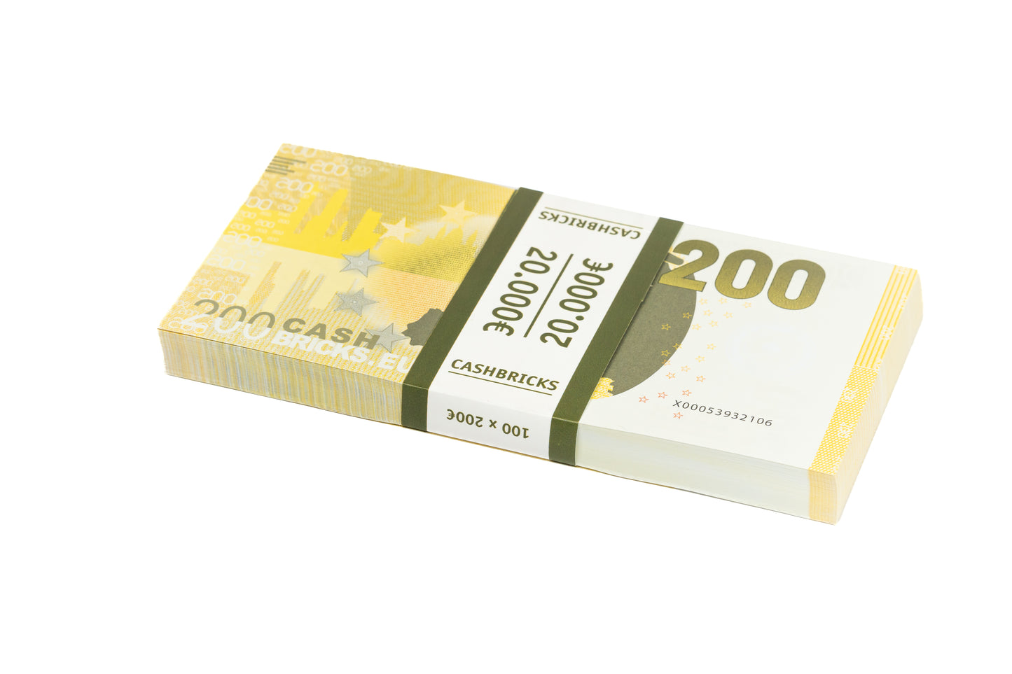 Cashbricks® Spielgeld Euro Bündel - €200 Scheine