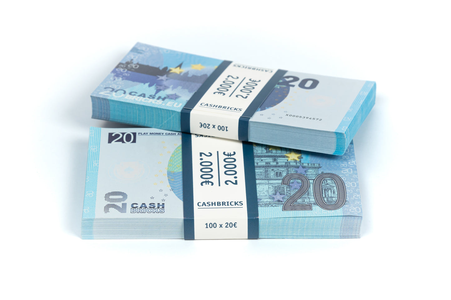 Cashbricks® Spielgeld Euro Bündel - €20 Scheine