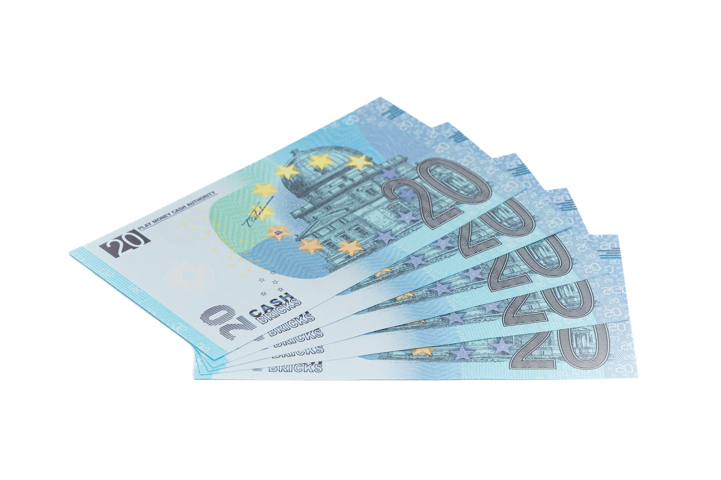 Cashbricks® Spielgeld Euro Bündel - €20 Scheine